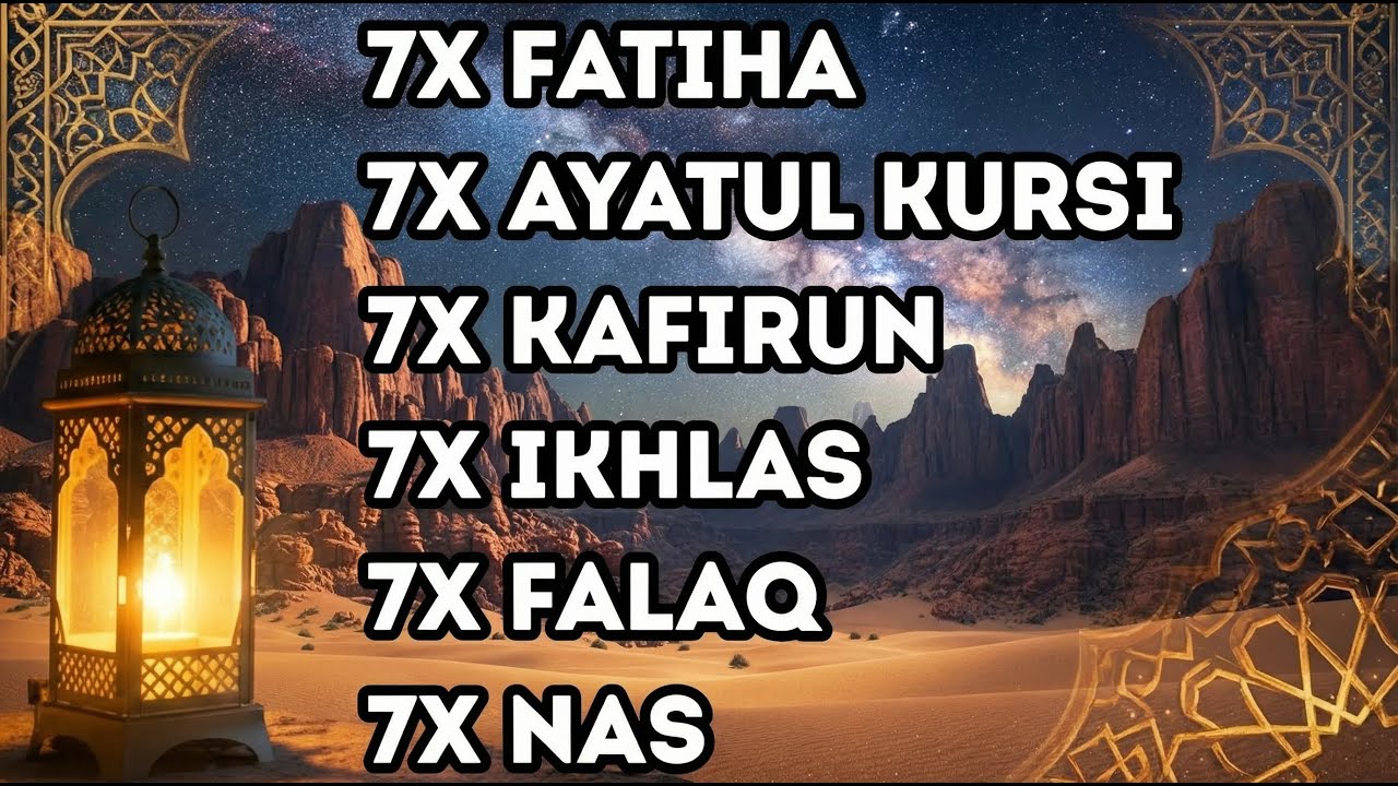 7X FATIHA 7X AYATUL KURSI  7X IKHLAS 7X FALAQ 7X NAS  علاء عقل