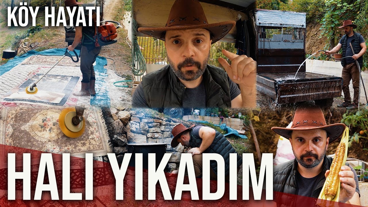 MOTORLU TIRPANLA EVİN HALILARINI YIKADIM | Köy Hayatı 5. Bölüm