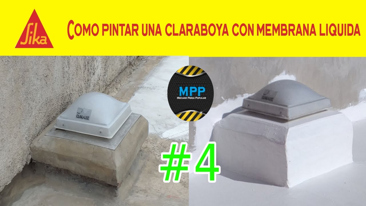 Como pintar con membrana en pasta una claraboya (liquida) #4 - Mecanopedia Popular