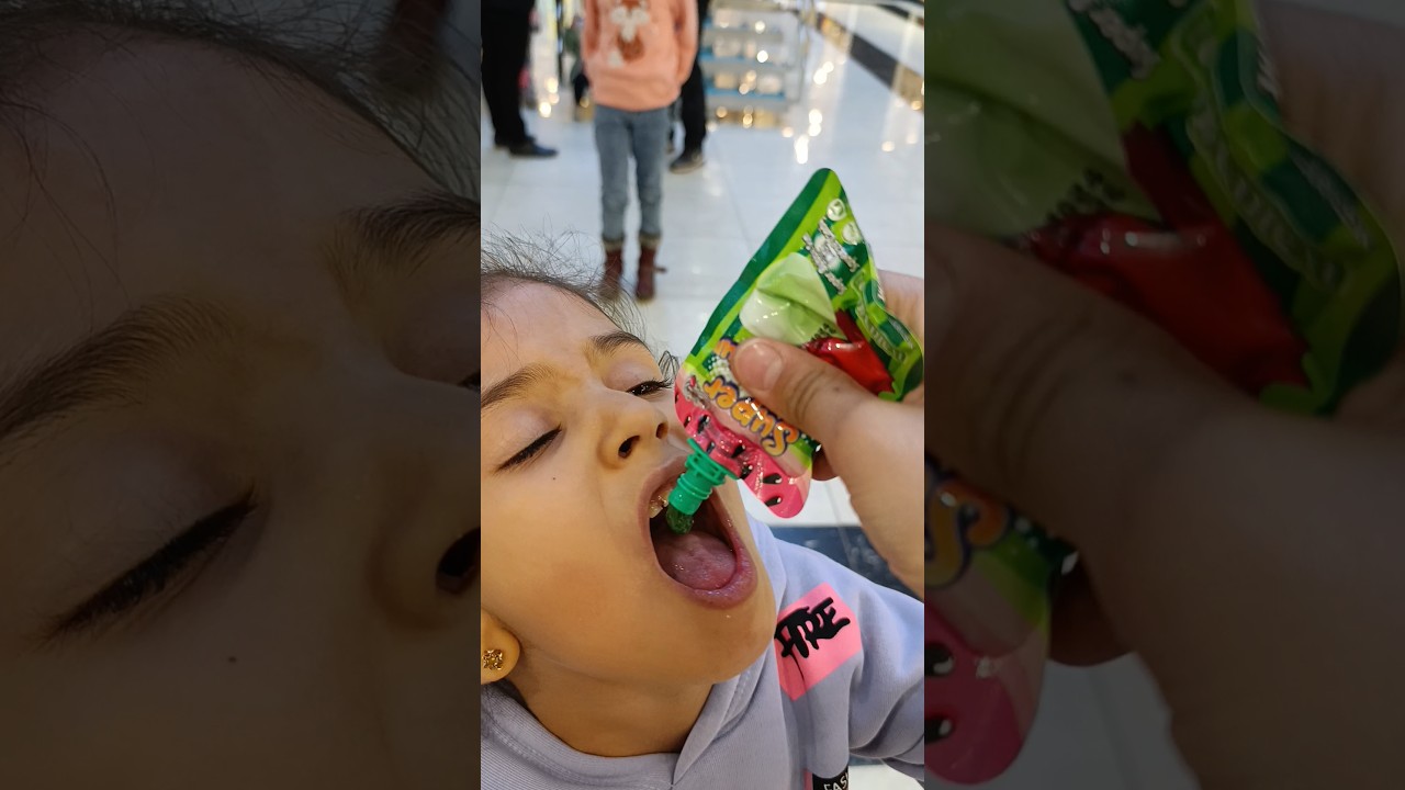 يمي 😋تجربة جلي جديدة #كيدز #اكسبلور #شفا #funny