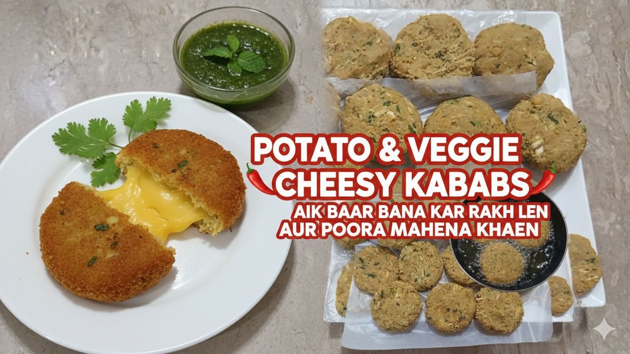 Potato and Vegetables Cutlets | Cheesy Cutlets Recipe | Shami Kabab | Freeze for a Month