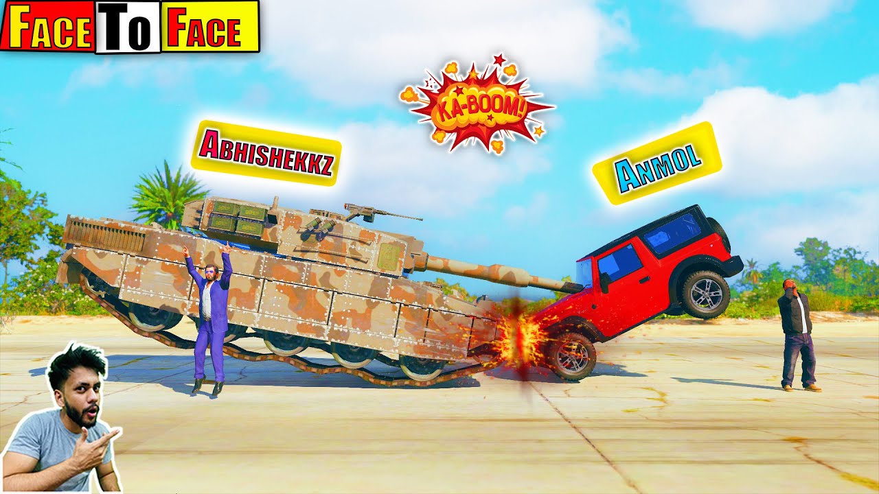 Abhishekkz Tank Vs  Indian Cars Crash GTA 5