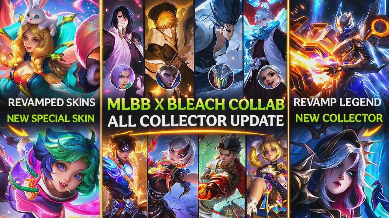 MLBB x Bleach Confirmed | Irithel, Beatrix, Chou, Lylia Collector Skins | Revamp Granger Legend
