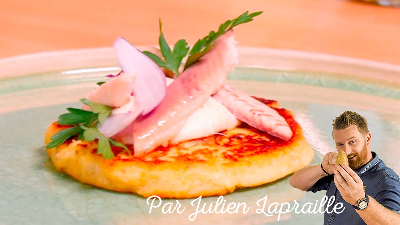 Galettes de pommes de terre et mousse de truite par Julien Lapraille