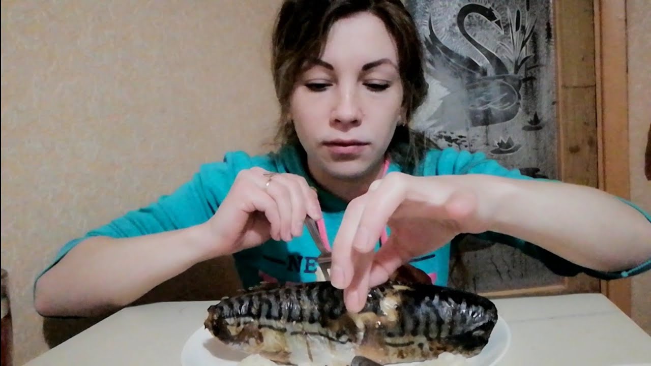 Мукбанг капустняк и скумбрия на гриле