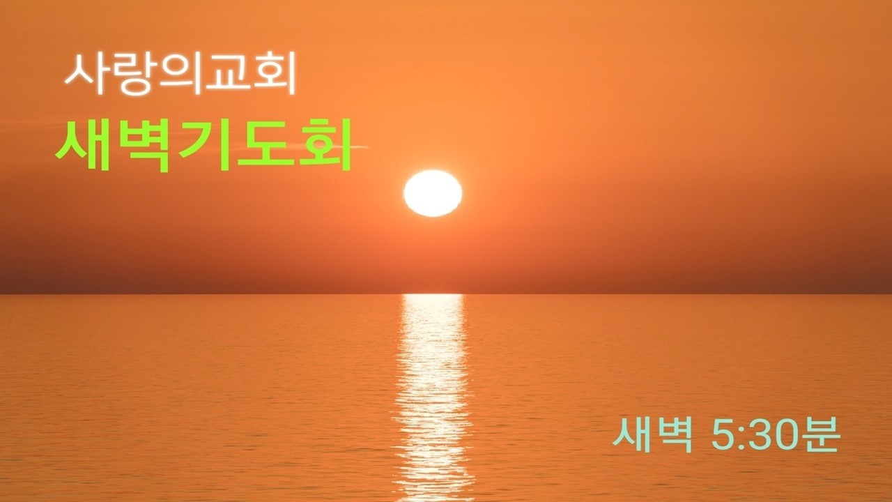 2026.2.12(목) 의왕사랑의교회 새벽기도회 실시간