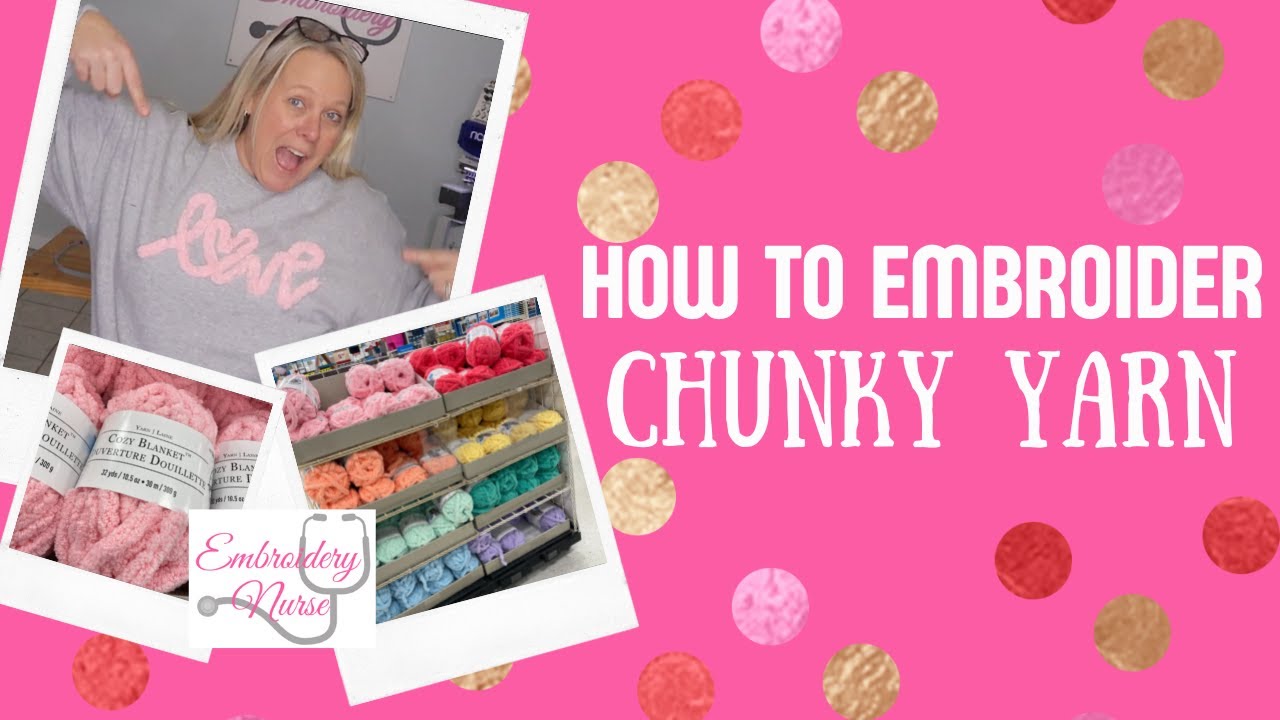How to embroider Chunky Chenille Yarn - Super fun new embroidery projects!