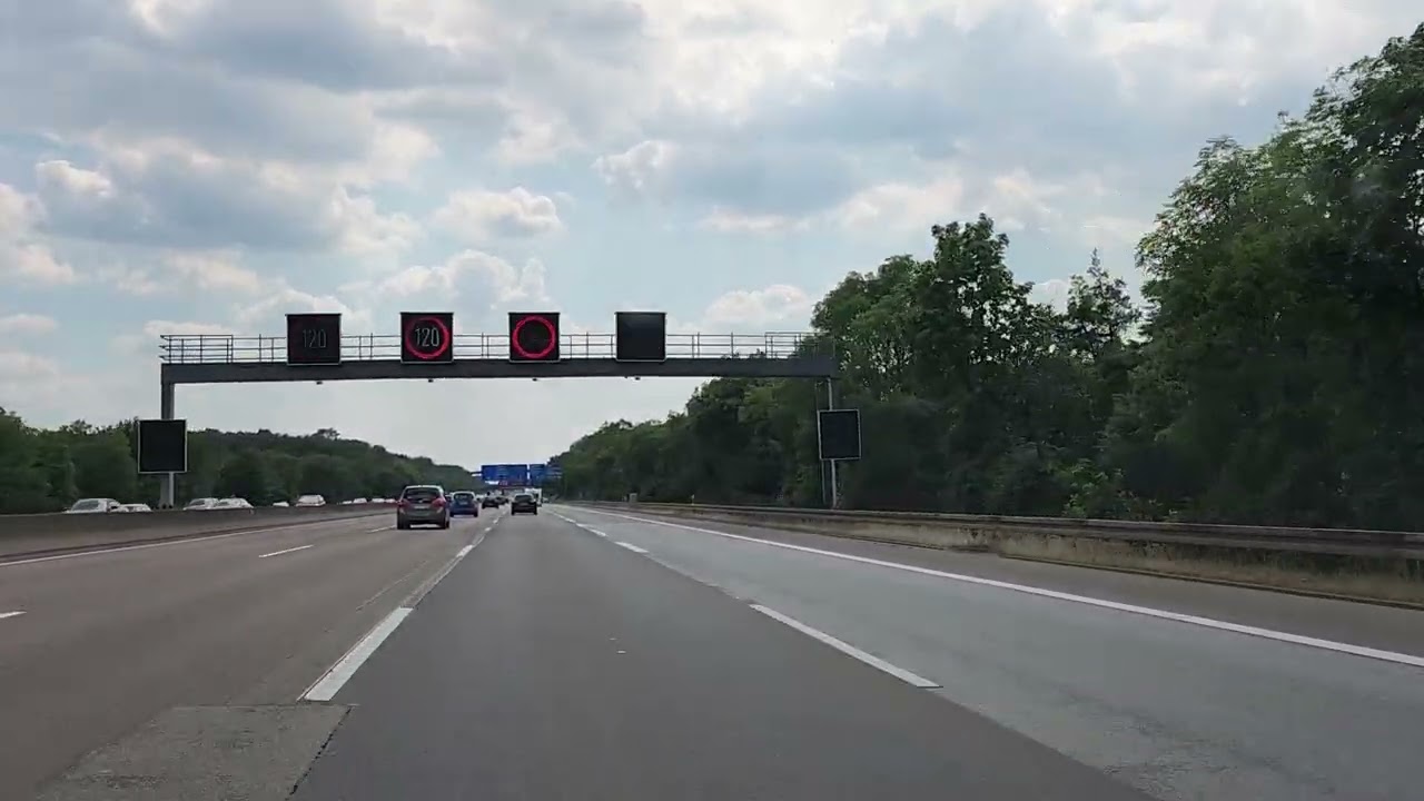 a drive from steinbach to weiterstadt over frankfurt