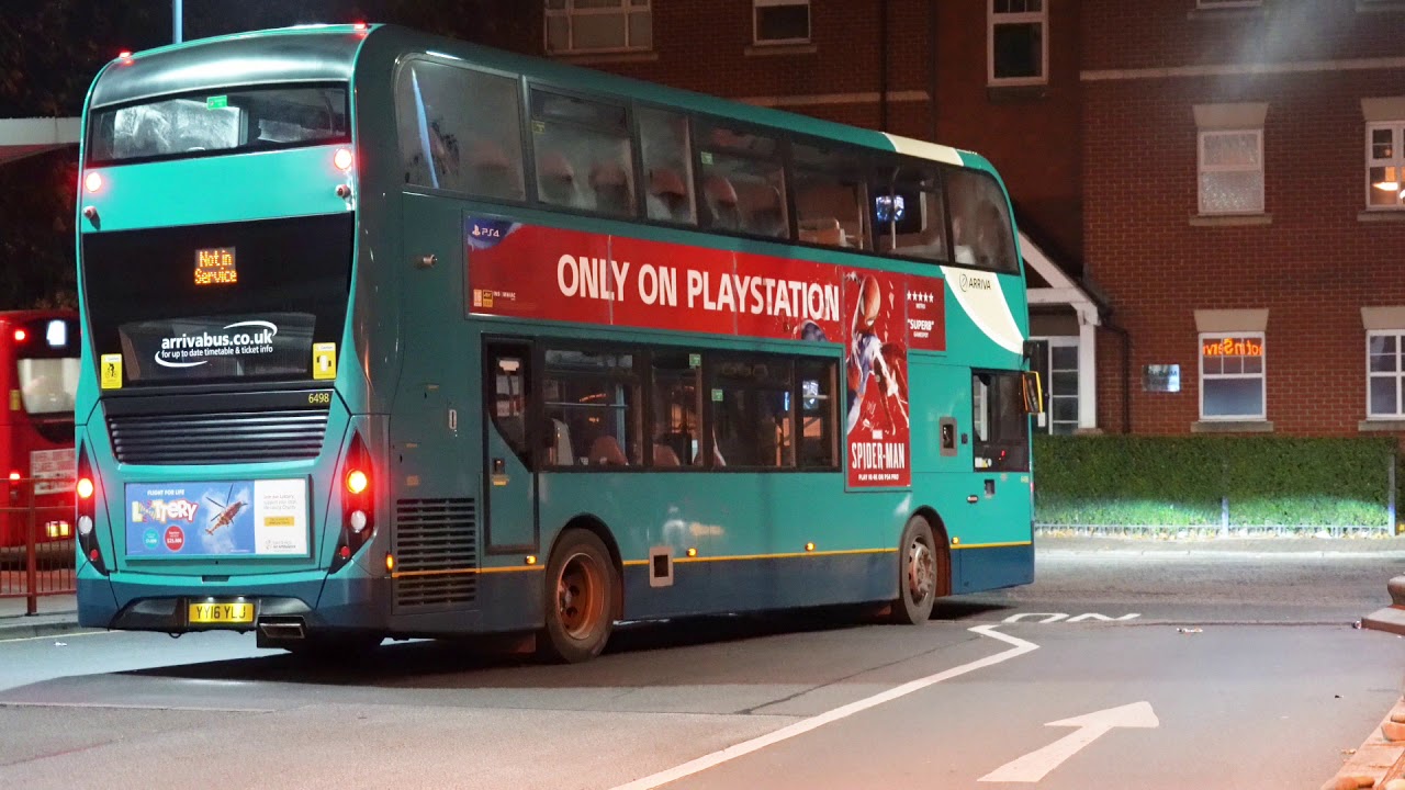 Buses after dark at Waltham Cross 17th November 2018