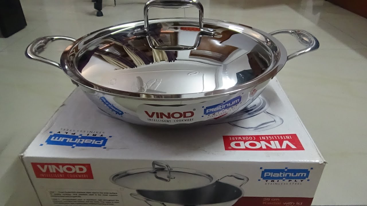 Vinod stainless steel kadai (with price) unboxing and review/stainless steel kadai/Shresth Kitchen