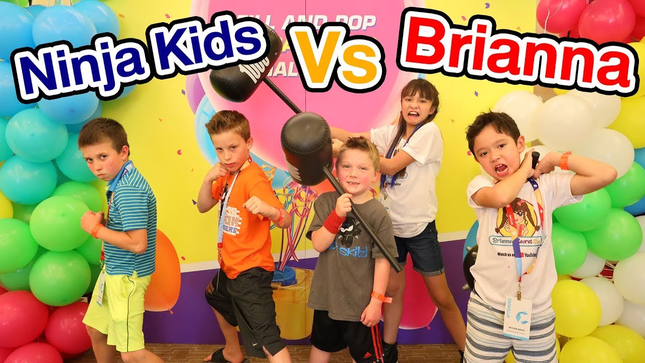 Brianna Vs Ninja Kids Balloon Pop Challenge @ ClamourCon 2019