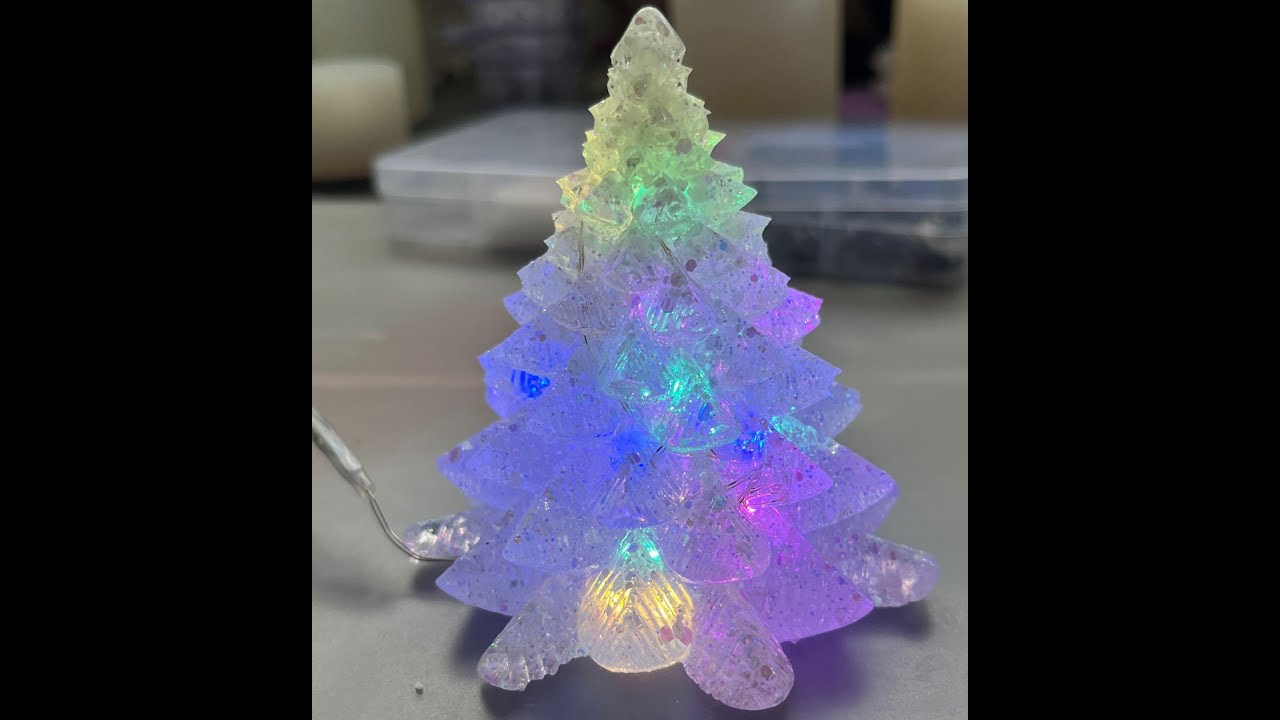 #22 Epoxy Resin Fairy Light Christmas Tree - another great one for beginners, quick easy make
