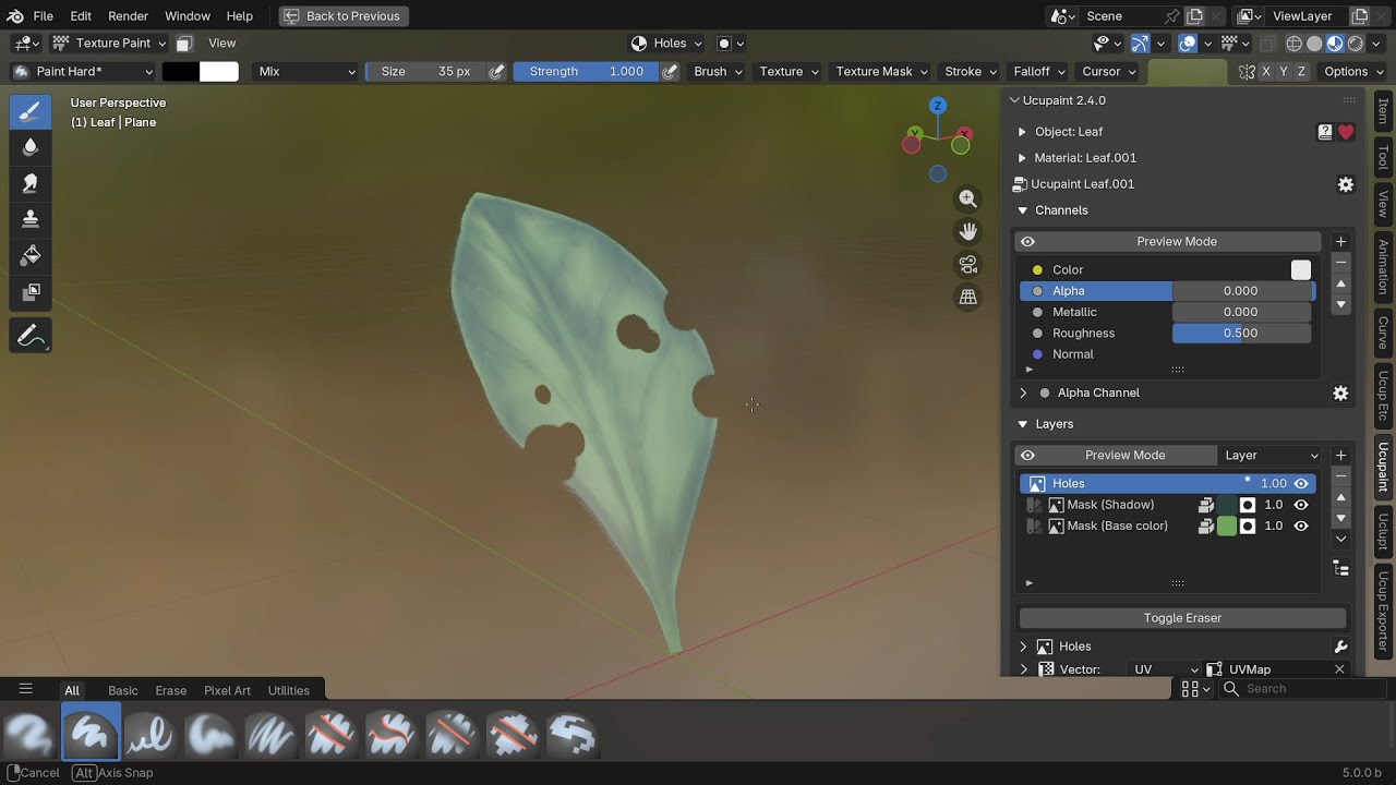 Alpha channel in Ucupaint 2.4