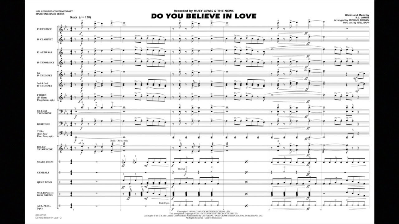 Do You Believe In Love by R.J. Lange/arr. Michael Brown