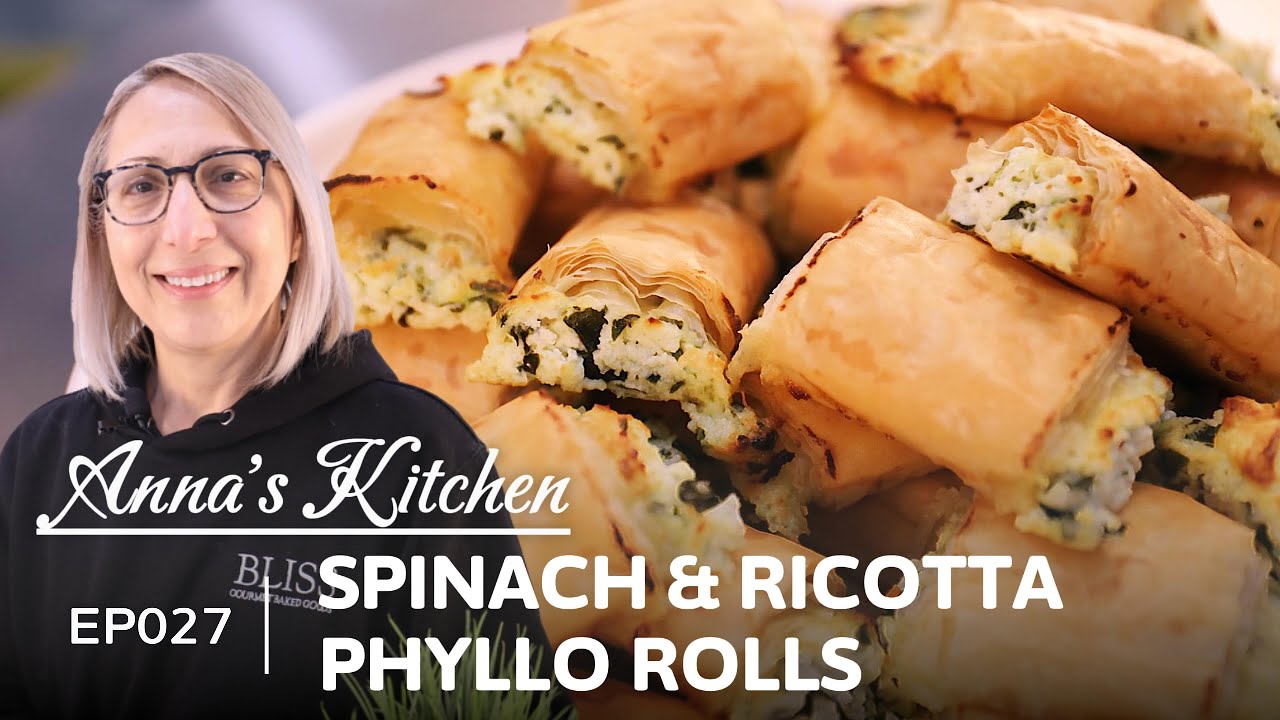 Spinach & Ricotta Phyllo Rolls - Graduate Party Food Idea