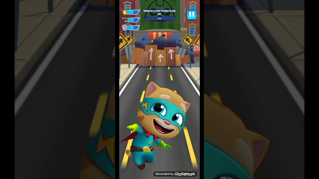 Enjoy Slow motion of Talking Tom Hero Dash new challenge
