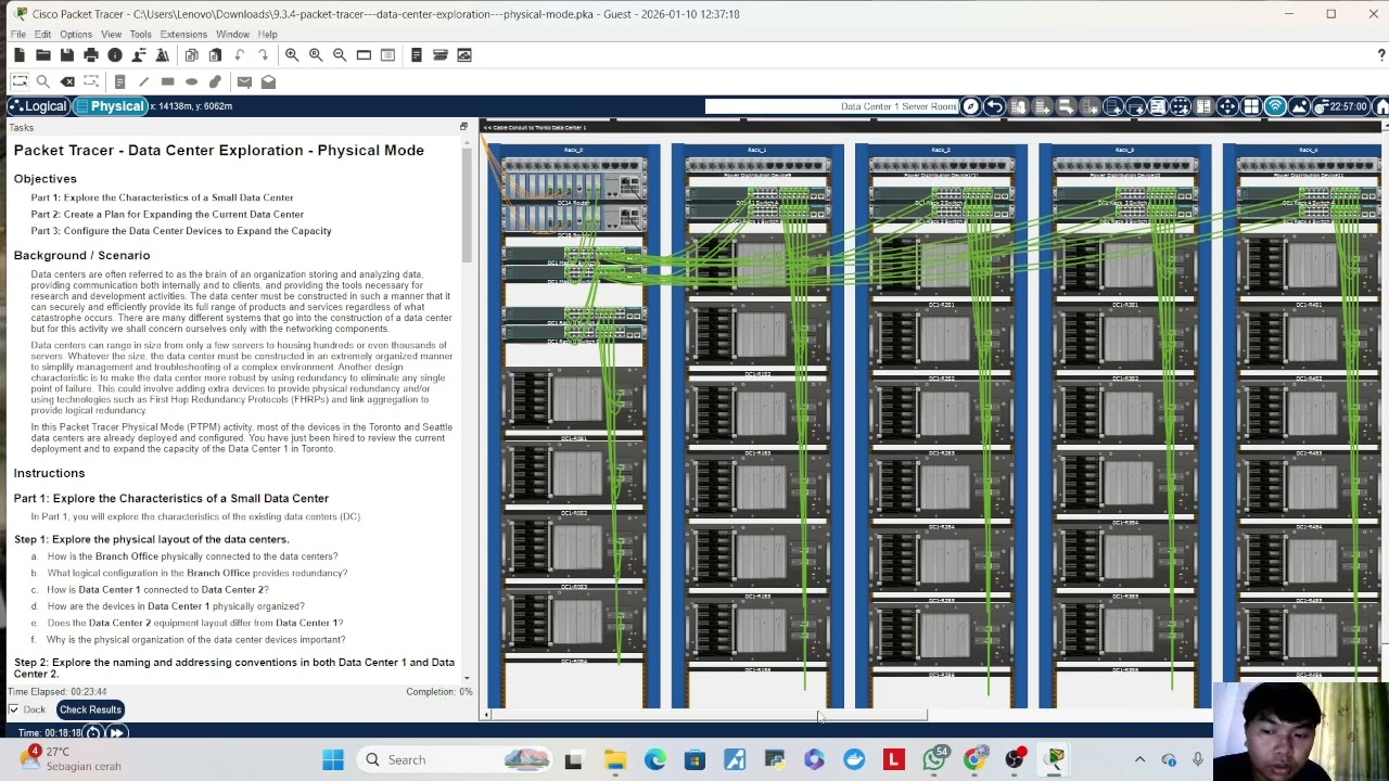 9 3 4 Packet Tracer   Data Center Exploration