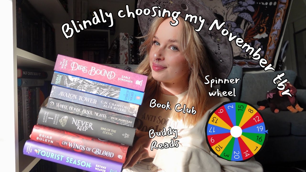 Spinner wheel blindly chooses my November tbr 🍂🍁