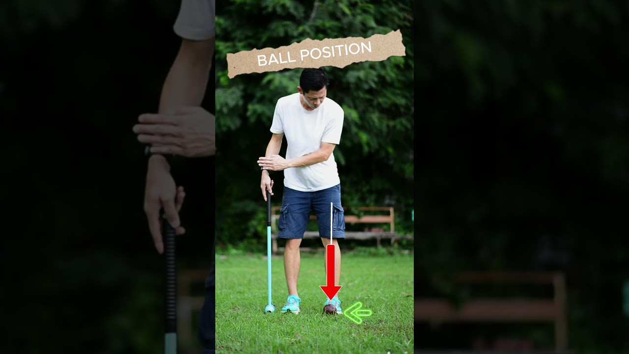 Ball position.In normal width and Most in the game of Wood ball. 
