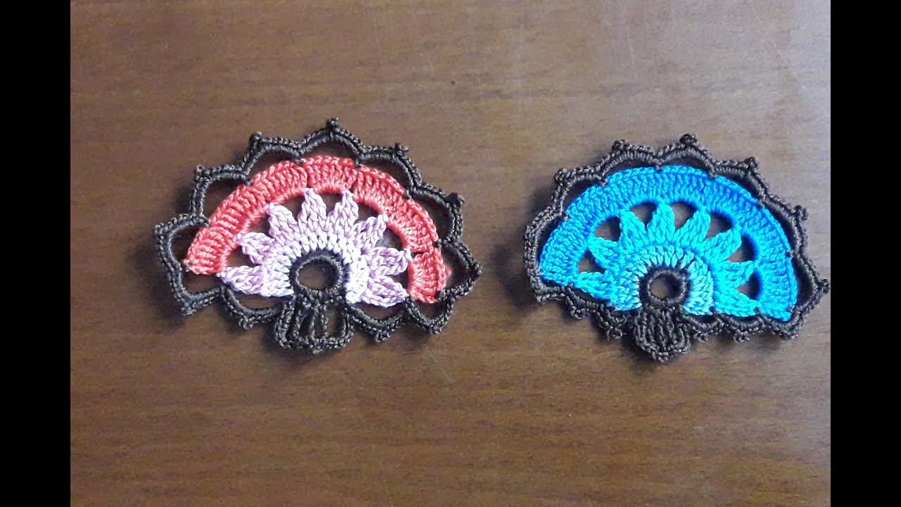 Tığ işi en güzel takı motifleri, geleneksel iri motifler, ders 5