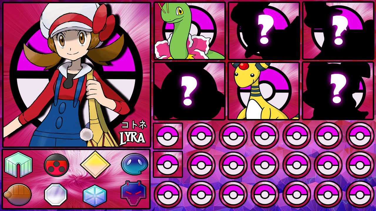 LYRA FULL JOHTO POKEMON TEAM (IF SHE HAVE A FULL POKEMON TEAM IN THE ANIME)