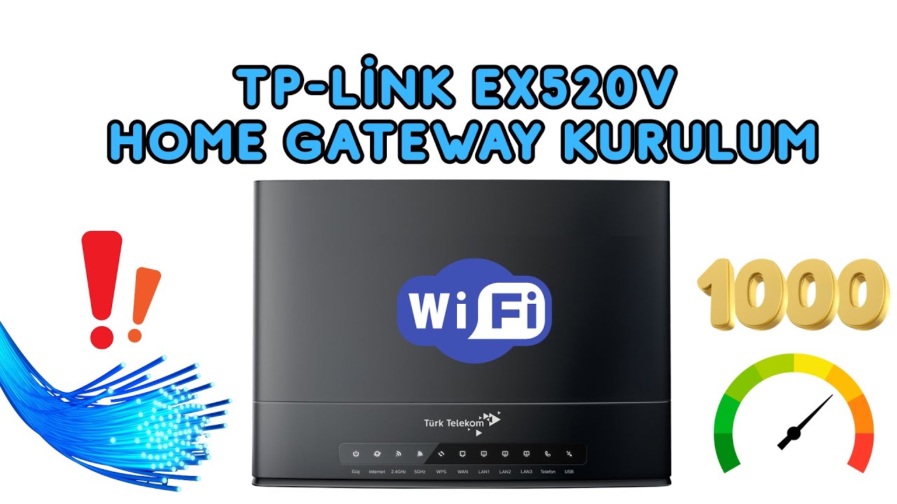 TP Link EX520V HOME GATEWAY MODEM KURULUMU/ TÜRK TELEKOM FİBER MODEM