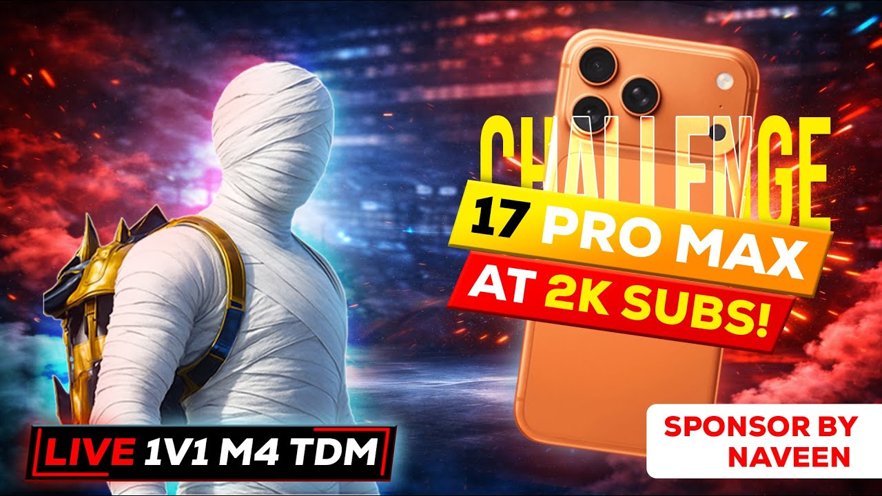 1vs1 M4 Challenge With Subscribers ❤️ | iPhone17 Pro Max Giveaway at 2K Subs🎯#bgmitamil #bgmilive