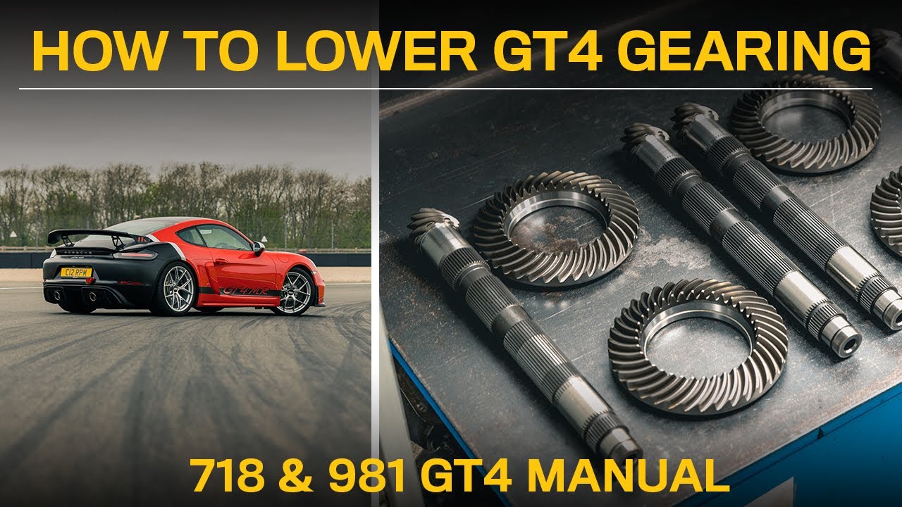 HOW TO LOWER THE GEAR RATIOS ON A PORSCHE CAYMAN GT4 EXPLAINED...