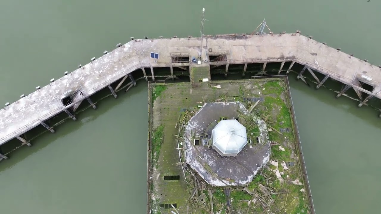 herne bay pier drone