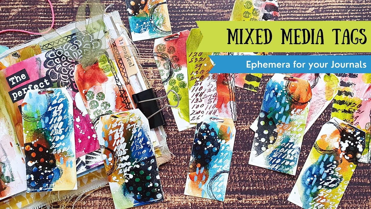 Journaling Ephemera - Mixed Media Tags for your Art Journal - Tutorial