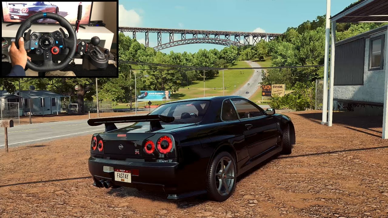 NFS HEAT Nissan Skyline R34 GTR - LOGITECH G29 gameplay