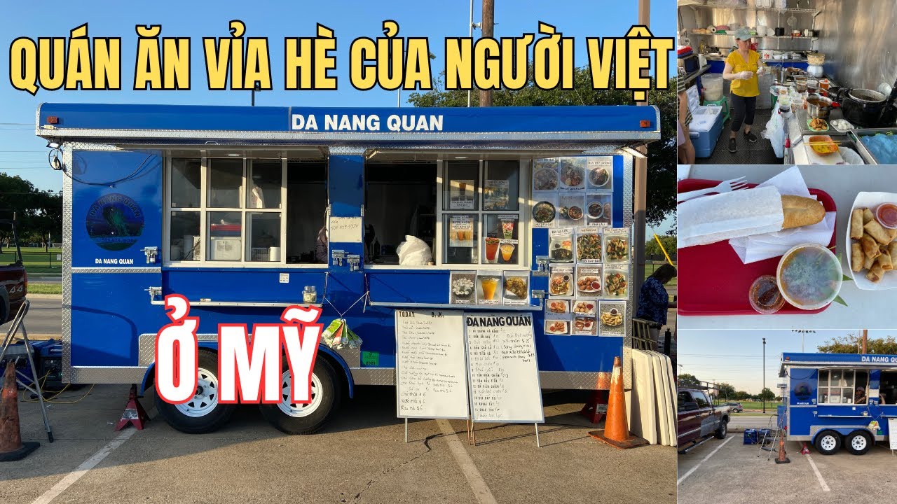 Xe Bán Đồ Ăn Đường Phố Của Hai Cô Chú Người Việt Ở Mỹ | Vietnamese Street Food || KC Cuộc Sống Mỹ