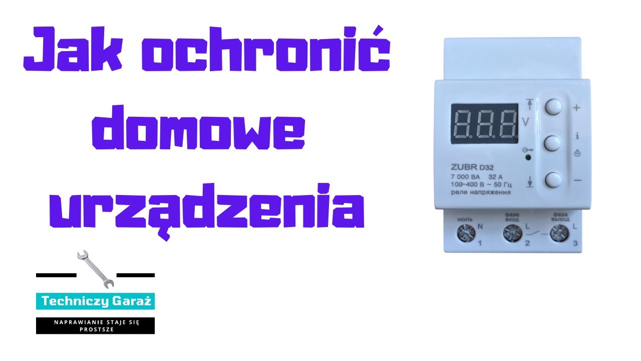 Ochrona instalacji i urządzeń elektrycznych - przekaźnik napięciowy ZUBR D6-63 red
