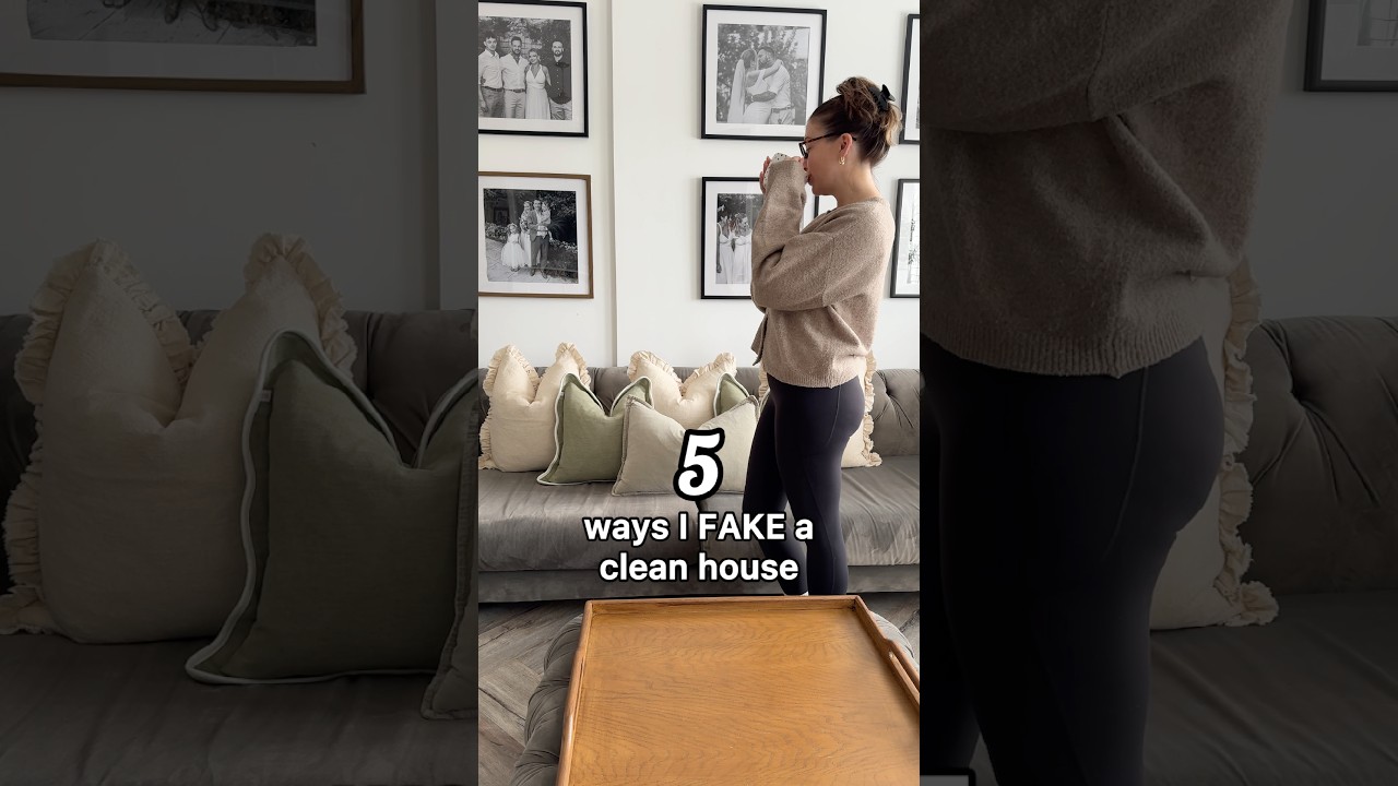 The clean house illusion 😜 #cleaning #cleaningtips #motherhood