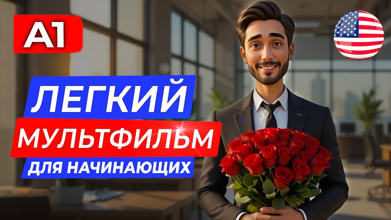 АНГЛИЙСКИЙ на слух через МУЛЬТИК для САМЫХ НАЧИНАЮЩИХ