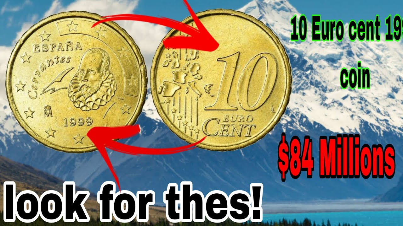 RARE 10 Euro Cent 1999 Spain 580.000.000