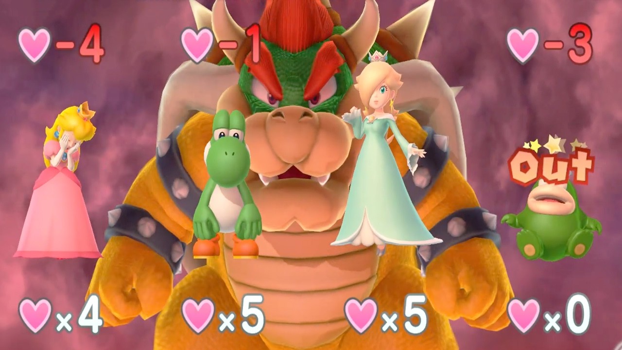 Mario Party 10 Whimsical Waters - Peach Yoshi Rosalina Spike (Minigame)