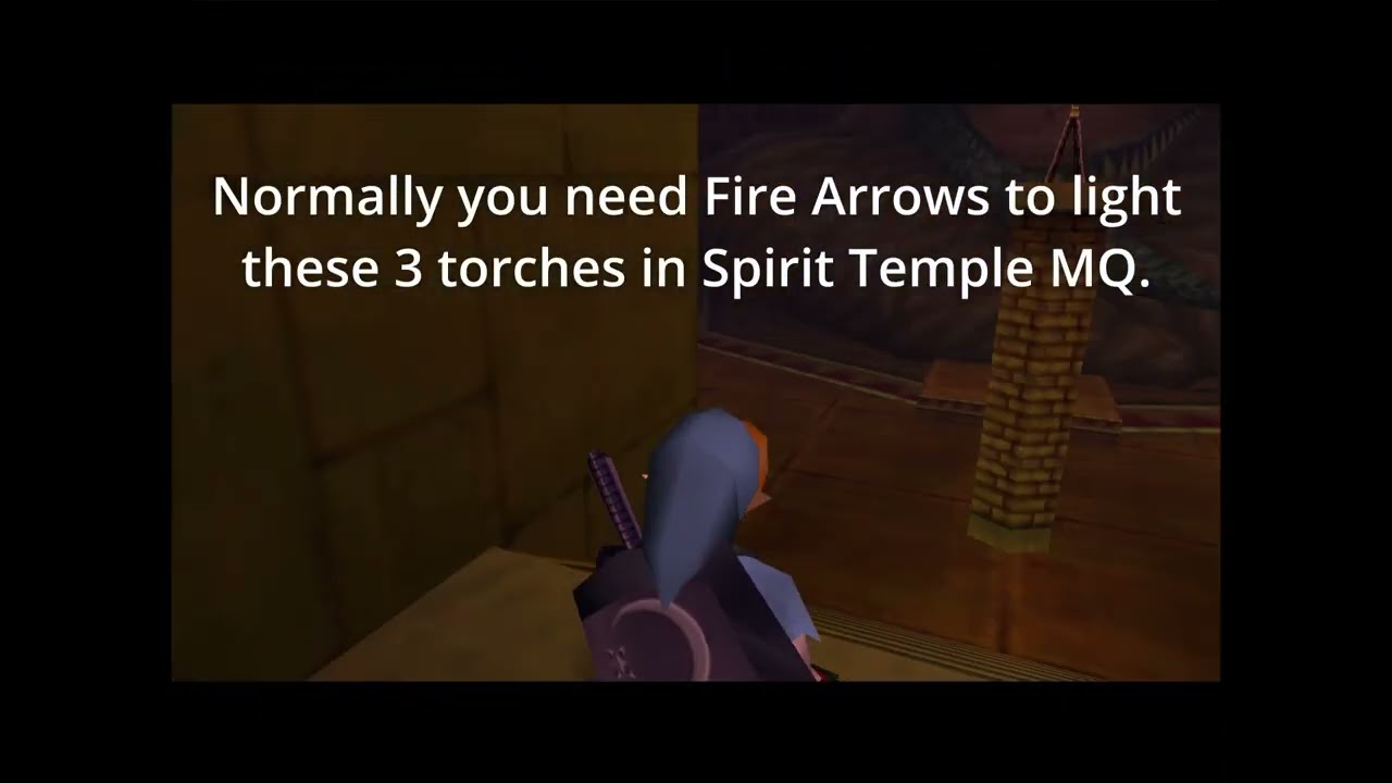 Spirit Temple MQ: statue room Torches w/ Din's Fire Setup