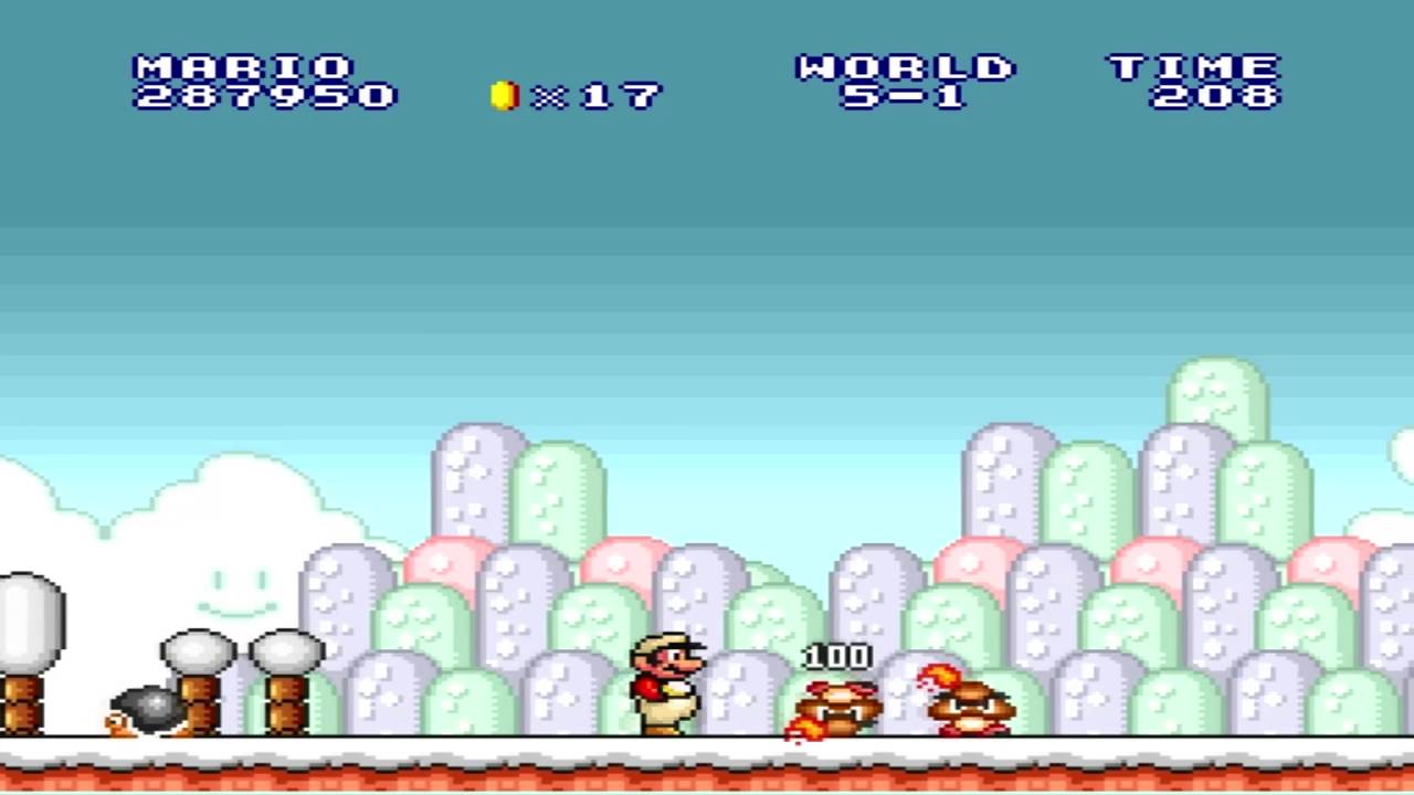 Super Mario Bros The Lost Levels (SNES) Level 5-1