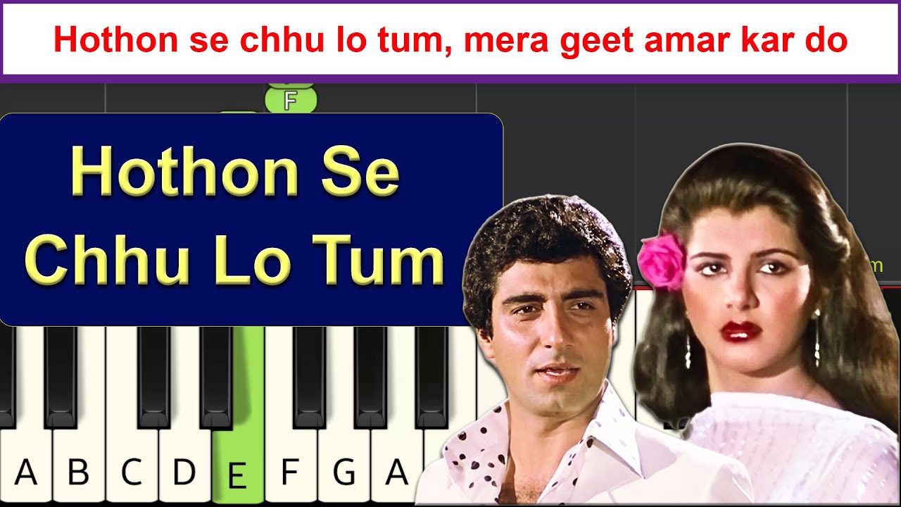 Hothon Se Chhu Lo Tum   Easy Piano Tutorial
