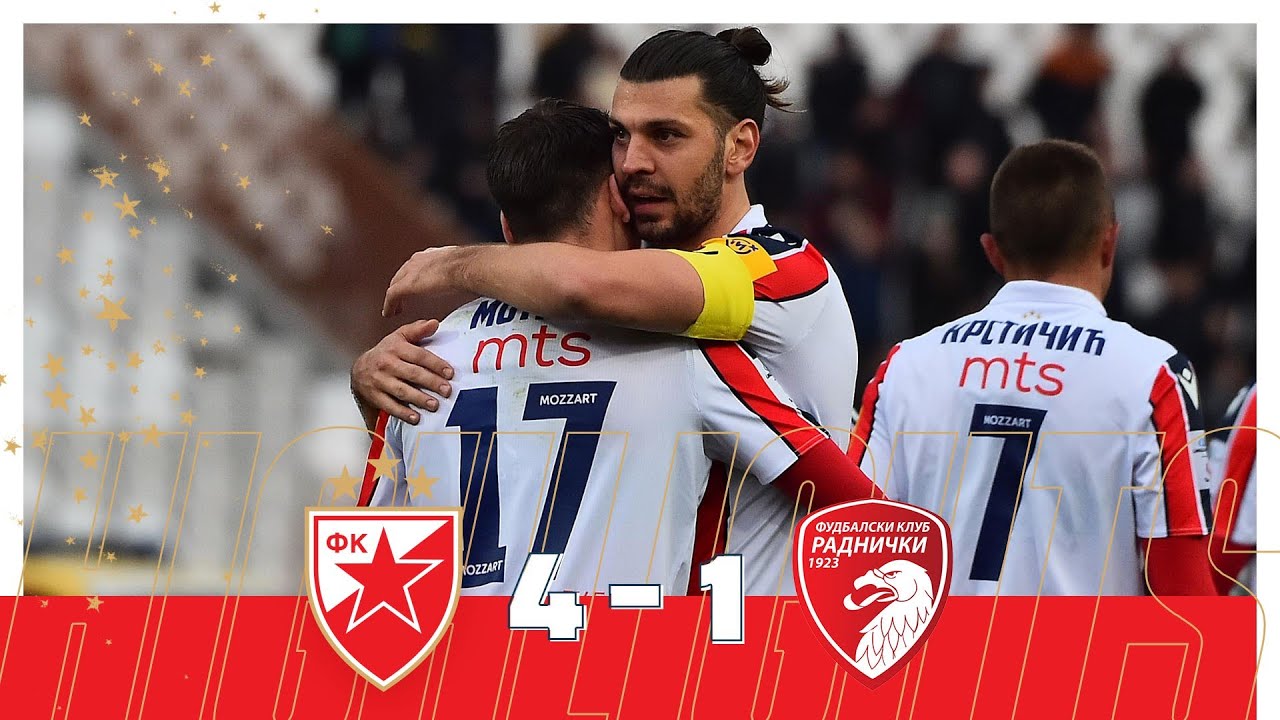 Crvena zvezda - Radnički 1923 4:1, highlights