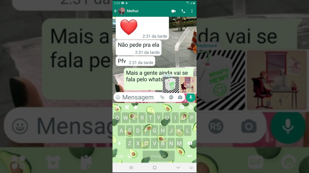 trollei minha amiga no whatsapp