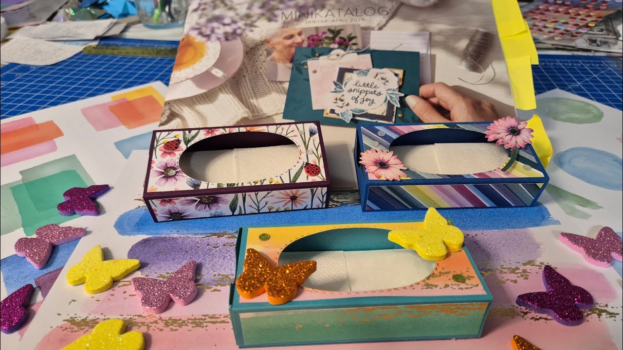 Wir basteln eine kleine Taschentücher Box und es gibt Neuigkeiten bei Stampin Up 🤩