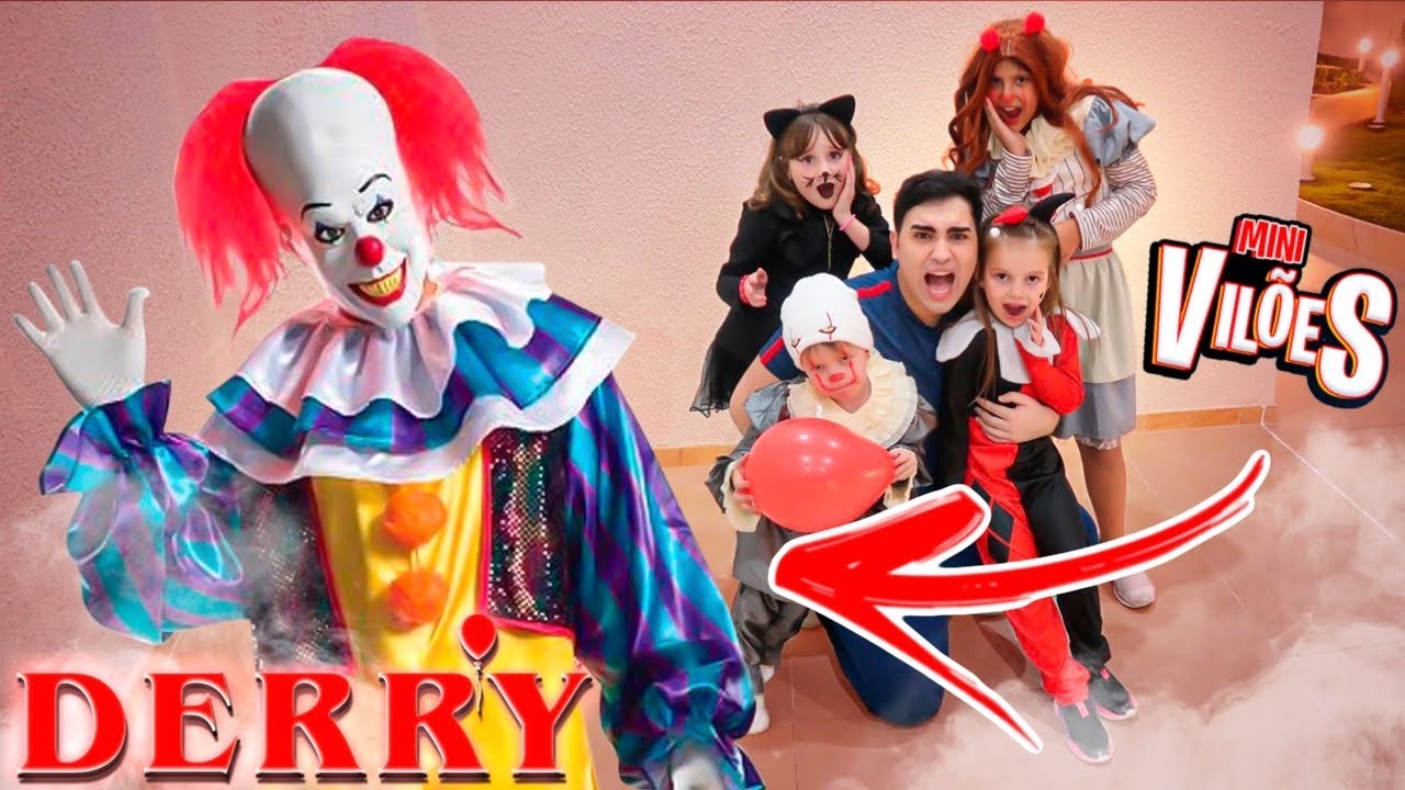 O PALHAÇO DO MAL DERRY IRMÃO DO IT A COISA CHEGOU NA CIDADE E QUER ATACAR TODOS OS MINI VILÕES !!!