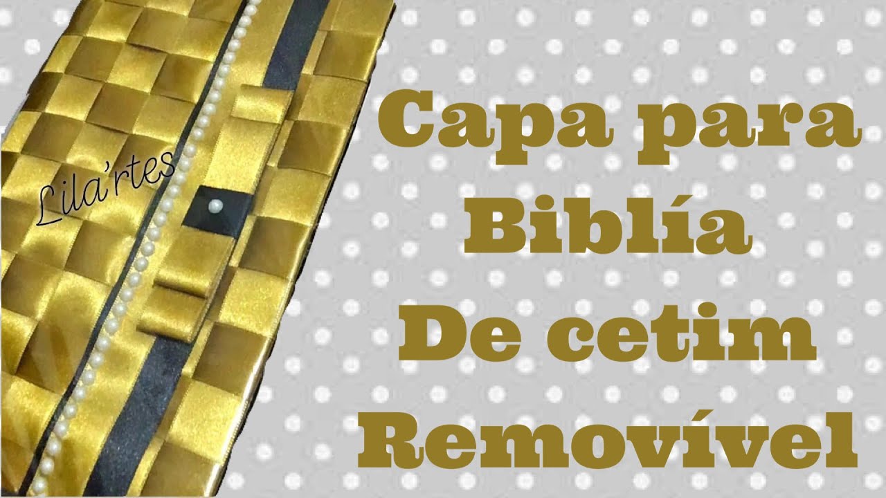 Capa de Bíblia removível de cetim
