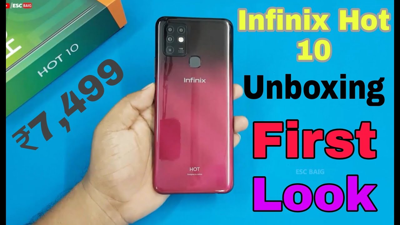 Infinix Hot 10 Unboxing And First Look ! 4GB , 64GB , 48MP Camera , 5200 mAh Big Battery