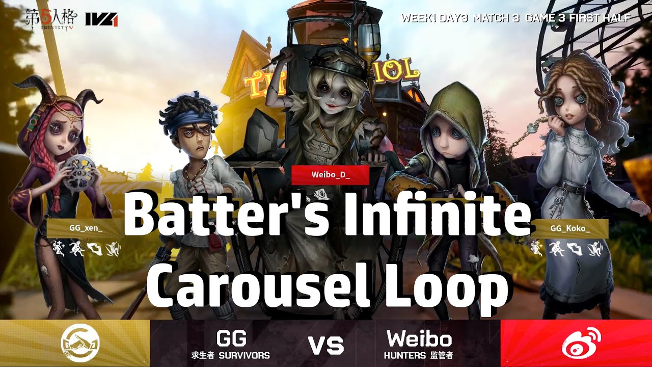 IVL:  Batter's Infinite Carousel Loop | Weibo vs GG | Identity V League Commentary [Eng Sub]