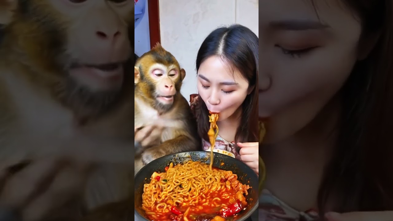 Let&rsquo;s eat spicy noodles! OMAMA is so fragrant  The food on the tip of the tongue  Monkey Brother i