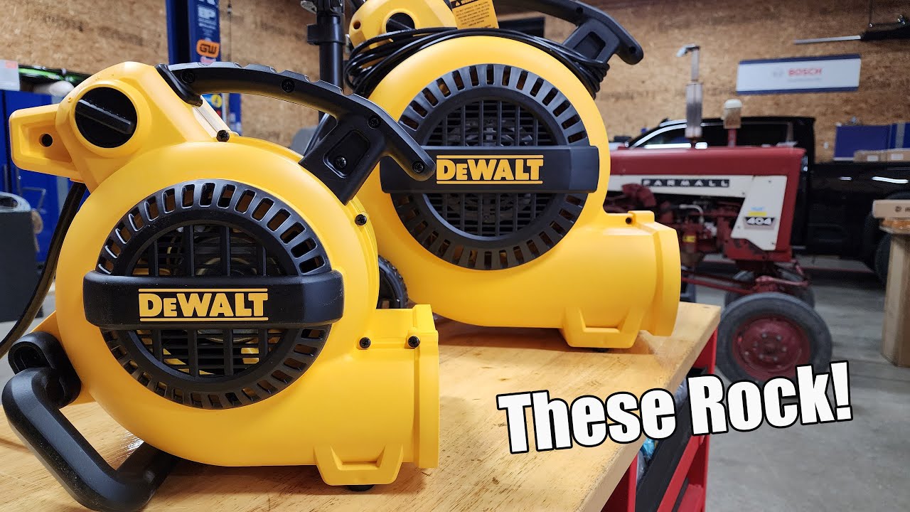DEWALT Portable Air Mover/Floor Dryer Blower Fan Review DXAM-2260 & DXAM-2818