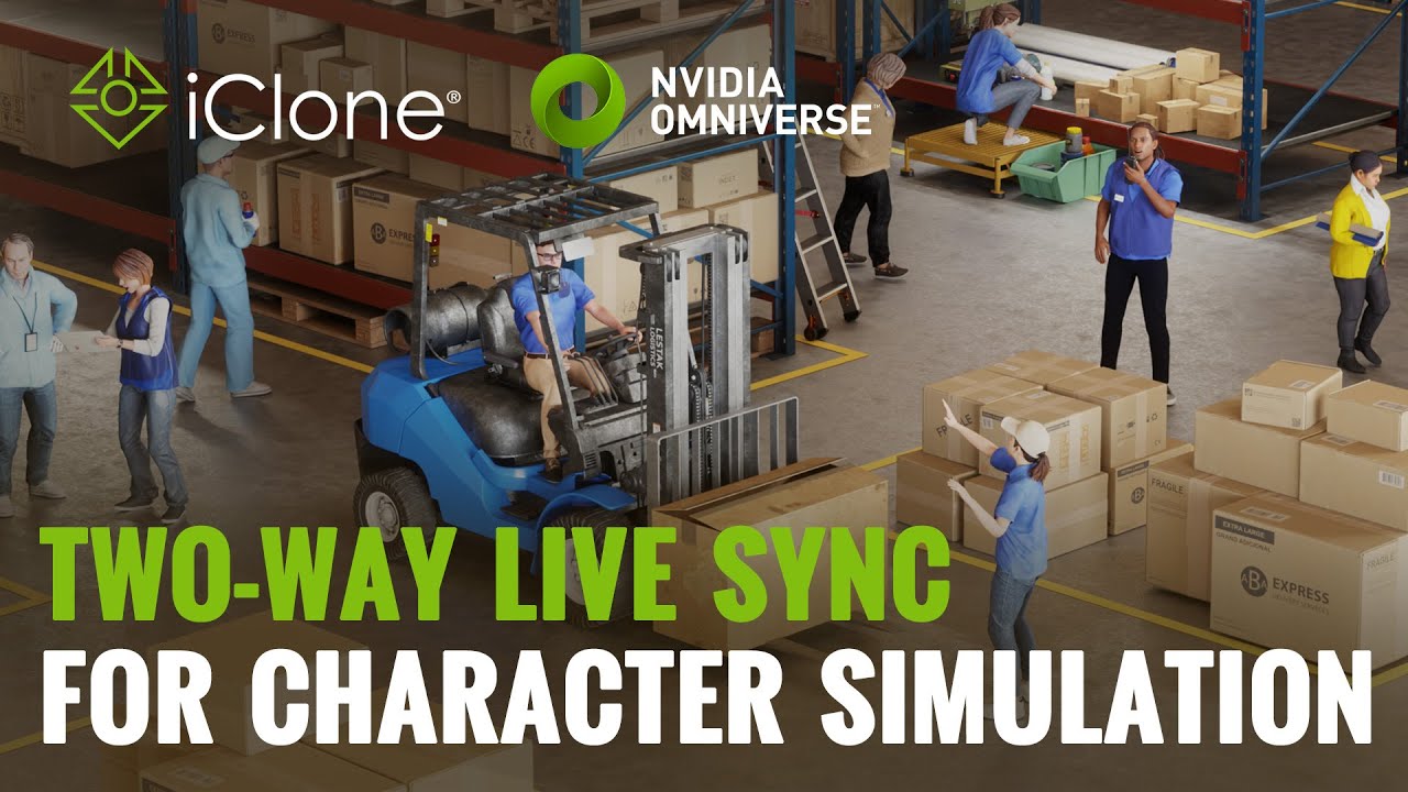 Two-way Live Sync with Omniverse for 3D Crowd Simulation and Digital Twins | iClone 8